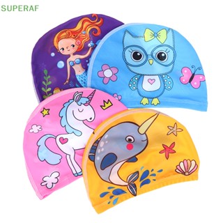 Superaf หมวกว่ายน้ํา ลายการ์ตูน สําหรับเด็กผู้ชาย และเด็กผู้หญิง 2-5 ปี ขายดี