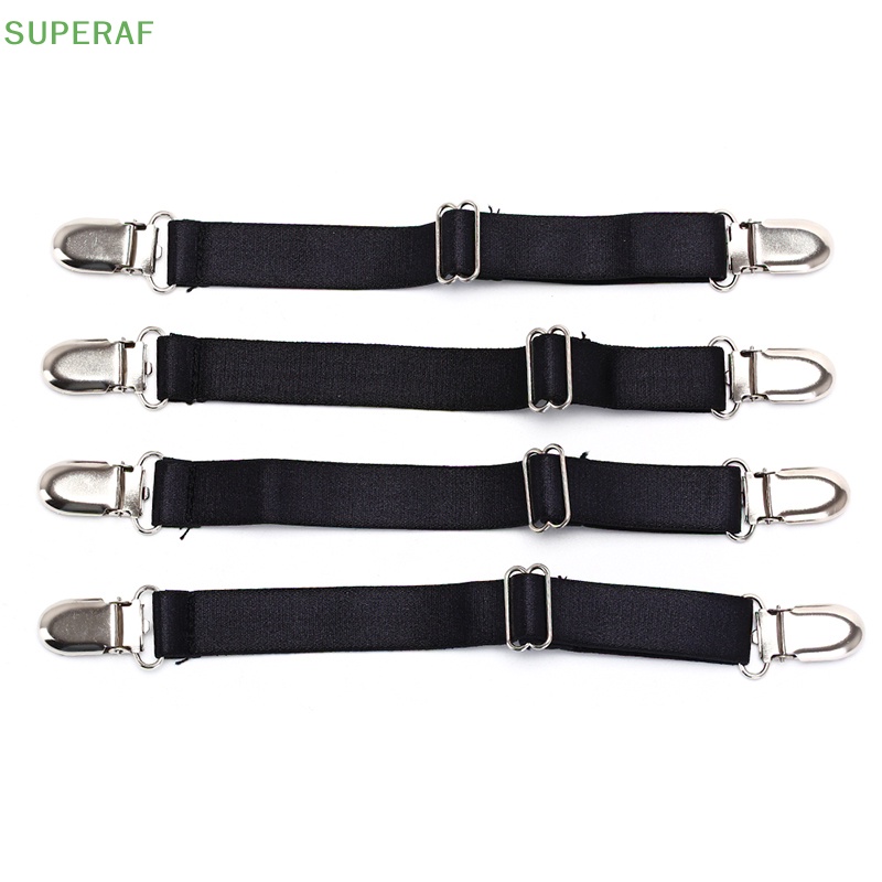 superaf-ขายดี-คลิปสายรัดผ้าปูที่นอน-แบบยืดหยุ่น-ปรับได้-4-ชิ้น