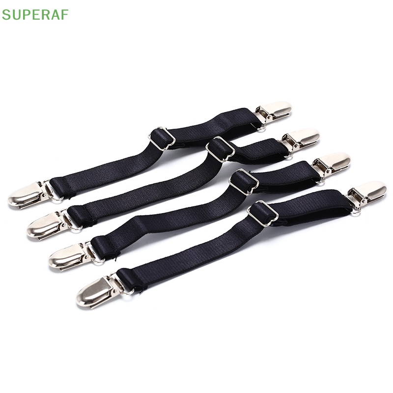 superaf-ขายดี-คลิปสายรัดผ้าปูที่นอน-แบบยืดหยุ่น-ปรับได้-4-ชิ้น