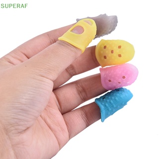 Superaf ขายดี ถุงมือซิลิโคน กันลื่น ป้องกันนิ้วมือ อุปกรณ์เสริม สําหรับเล่นกีตาร์ 10 ชิ้น