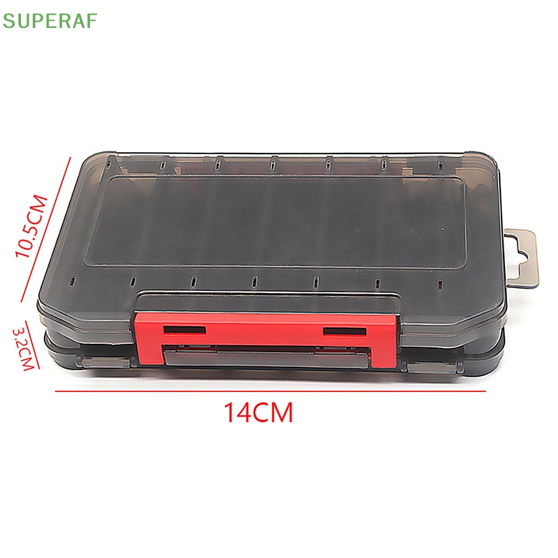 superaf-กล่องเก็บอุปกรณ์ตกปลา-แบบสองด้าน-14-ช่อง