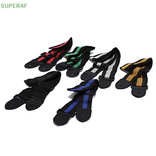 Superaf สายรัดกีตาร์ ไนล่อน ปรับได้ ไฟฟ้า อะคูสติก เบส กีตาร์ อูคูเลเล่ เข็มขัด ขายดี