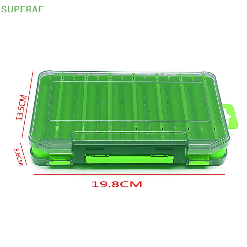 superaf-กล่องเก็บอุปกรณ์ตกปลา-แบบสองด้าน-14-ช่อง