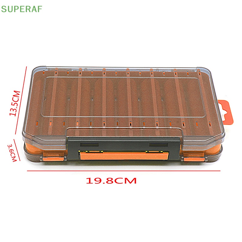 superaf-กล่องเก็บอุปกรณ์ตกปลา-แบบสองด้าน-14-ช่อง