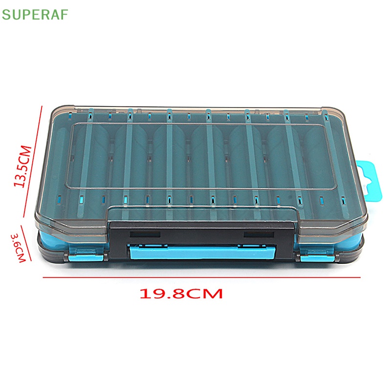 superaf-กล่องเก็บอุปกรณ์ตกปลา-แบบสองด้าน-14-ช่อง