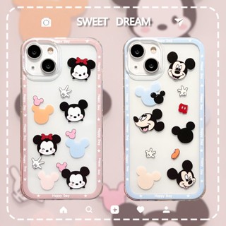 เคสโทรศัพท์มือถือ ซิลิโคนนุ่ม ใส ลายการ์ตูนมิกกี้ มินนี่เมาส์น่ารัก สําหรับ OPPO Reno 10 Reno 10 Pro Reno 10 Pro+ 5G 2023