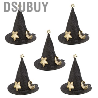 Dsubuy 5pcs Mini Witch Hat Hair Pins Cute Clips Halloween New Year Christmas BG