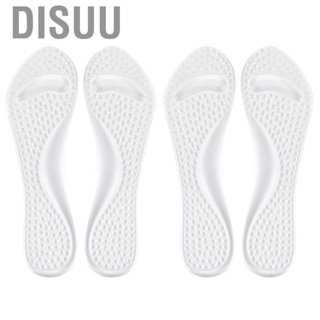 Disuu 2 Pairs Shoe Pad Transparent Silicone 3/4 Shakeproof Massaging Foot For