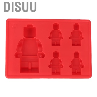 Disuu 4+1 Ice Tray Red Household Robot Shaped  Grade Silicone Multifunctional AC