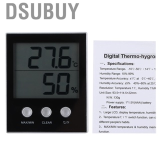 Dsubuy Humidity  Black Electronic Indoor Temperature Meter