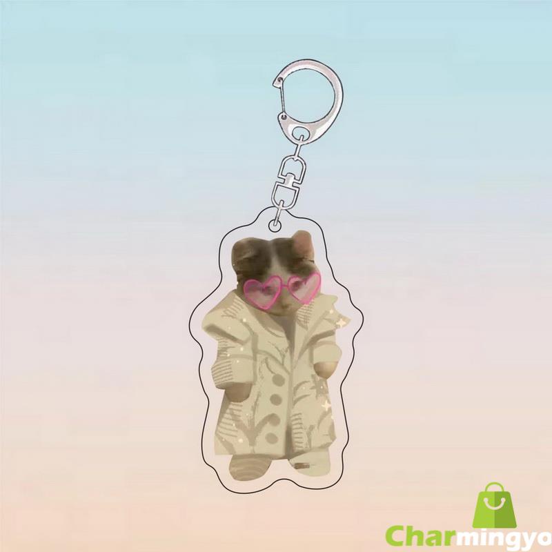 พวงกุญแจ-จี้ตุ๊กตากล้วย-แมวร้องไห้