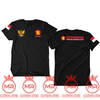 Katun เสื้อยืด ผ้าฝ้าย ลาย Indonesian GERINDRA 30S DISTRO ใส่สบาย