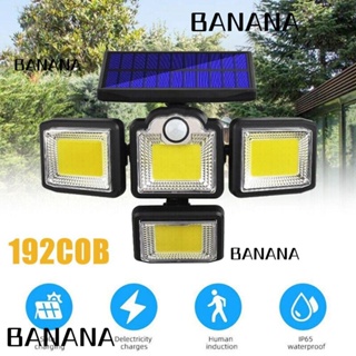 Banana1 โคมไฟ LED 198 ดวง พลังงานแสงอาทิตย์ 5V 3 โหมด 4 หัว สําหรับตกแต่งสวนกลางแจ้ง