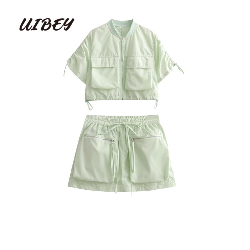 uibey-เสื้อเชิ้ตแฟชั่น-อเนกประสงค์-กระโปรงยาวครึ่งตัว-23087