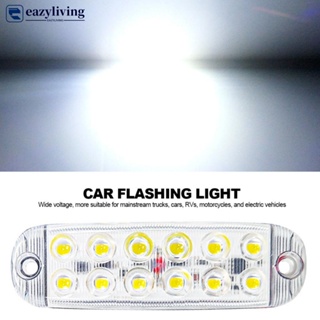 Eazyliving ไฟกระพริบเตือน LED 12 ดวง 12-80V สําหรับติดรถบรรทุก รถพ่วง D7J8