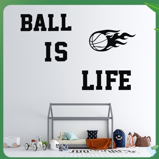 Vm สติกเกอร์ติดผนัง ลาย Ball Is Life สไตล์สปอร์ต สําหรับตกแต่งห้องนอนเด็ก ห้องนั่งเล่น