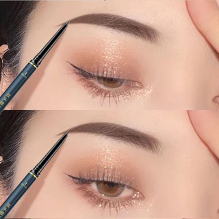 Eyebrow pencil waterproof, sweat-proof, non-discoloring, thin-headed, super-thin novice must be popular style female student lazy eyebrow pencil