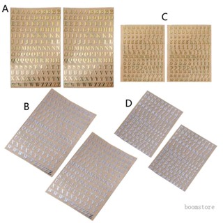 Boom สติกเกอร์โลหะ ลายตัวอักษร A-Z 26 ตัว สําหรับตกแต่ง DIY