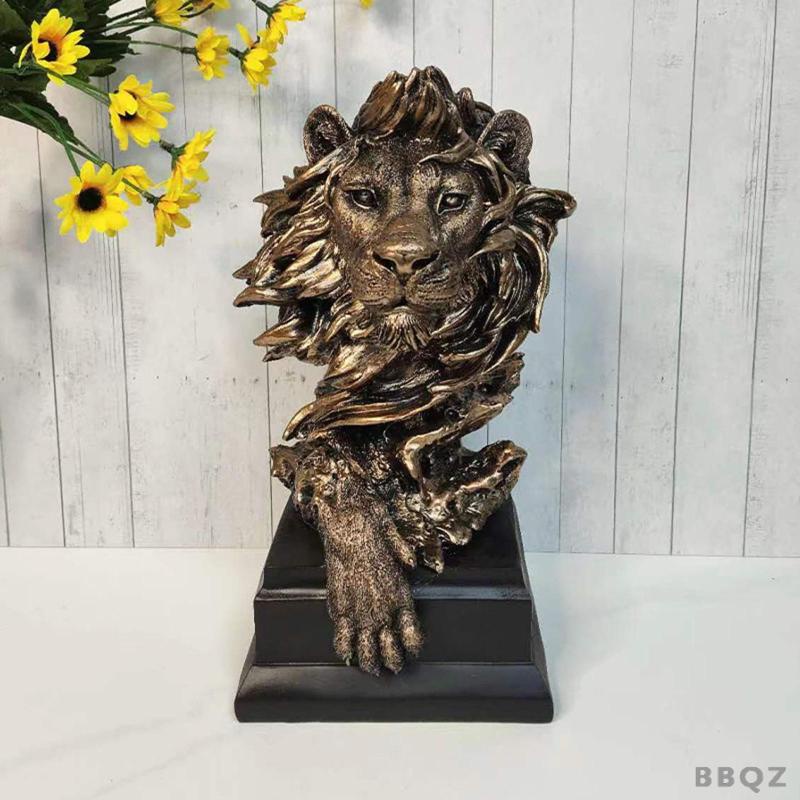 bbqz01-รูปปั้นหัวสิงโต-สําหรับตกแต่งห้องนั่งเล่น-ในร่ม-กลางแจ้ง