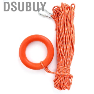 Dsubuy PVC Rescue Rope Reflective Water Floating Lifesaving with Hook and Pull Ring  6mm Diameter 30m Length