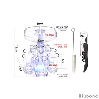 [Biubond] เครื่องจ่ายค็อกเทล แบบแก้วใส ขนาดเล็ก ใช้ซ้ําได้ 6 ชิ้น และชุดของขวัญ สําหรับปาร์ตี้ วันหยุด