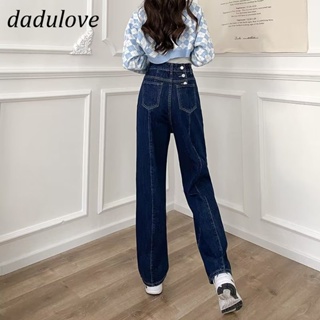 DaDulove💕 New American Ins High Street Retro Thin Jeans Niche High Waist Straight Pants Large Size Trousers