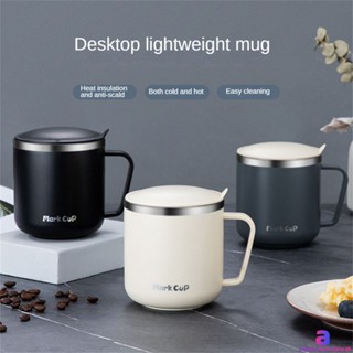 แก้วมัคสแตนเลส ถ้วยกาแฟสำนักงาน มีหูจับฉนวนกันความร้อน ถ้วยมาร์ค AUBESSTECHSTORE