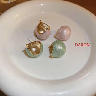 Daron ต่างหู แบบเคลือบ แต่งหัวเข็มขัด แฟชั่นสําหรับผู้หญิง