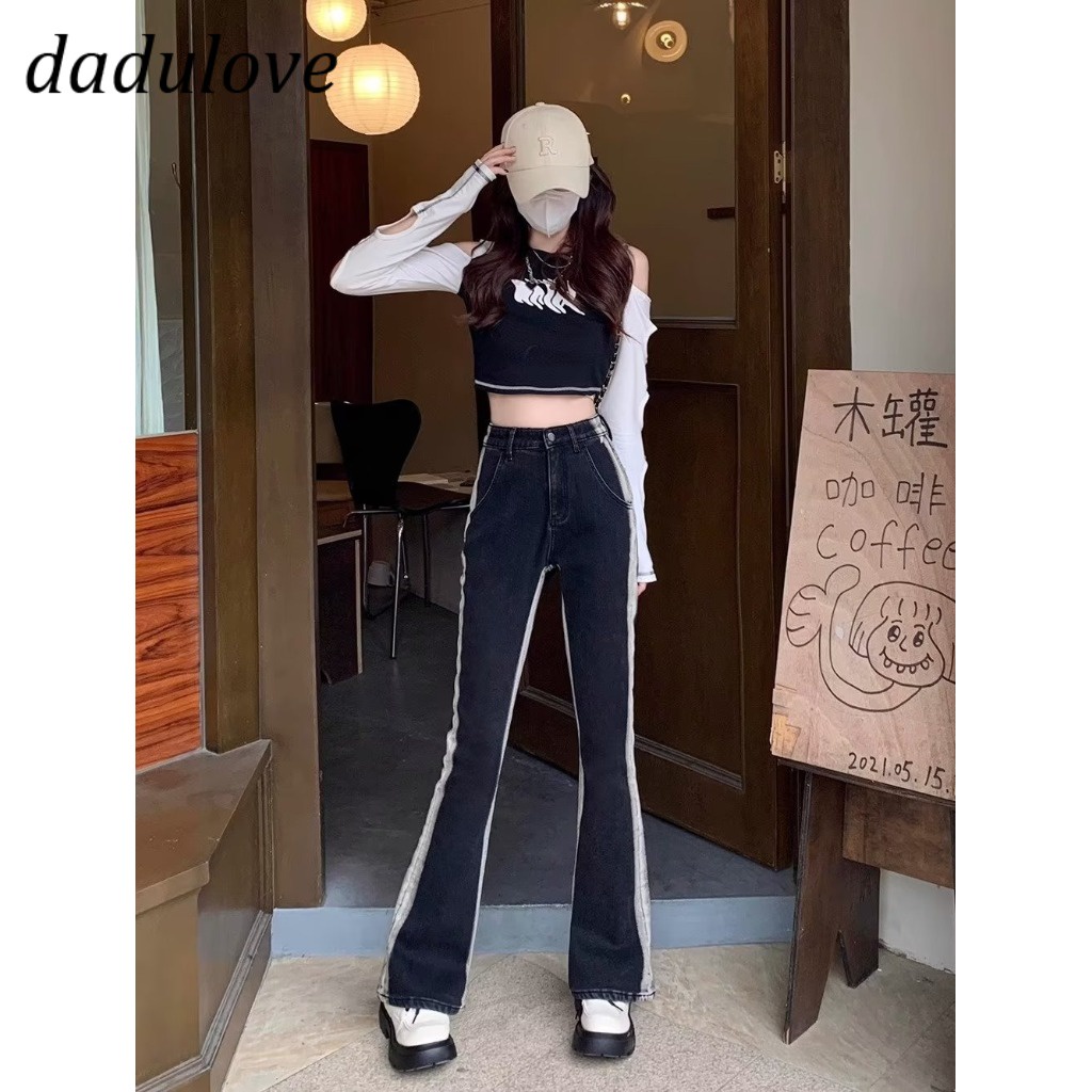 dadulove-new-american-ins-high-street-retro-striped-jeans-niche-high-waist-wide-leg-pants-large-size-trousers