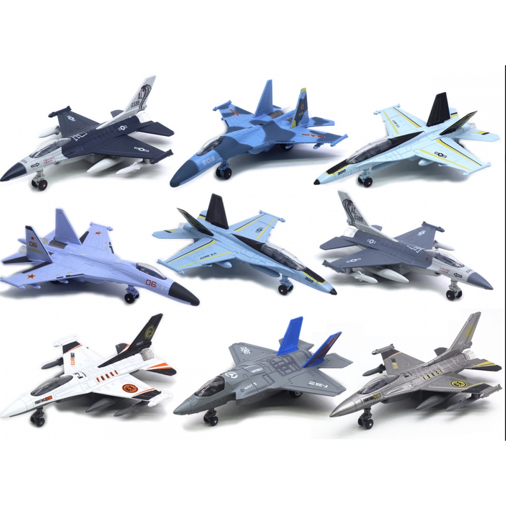 โมเดลเครื่องบินรบ-โลหะผสม-ขนาด-22-ซม-f-16-su-35-18-f35-20