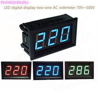 เครื่องวัดแรงดันไฟฟ้า โวลต์มิเตอร์ดิจิทัล LED DC แบบสองสาย