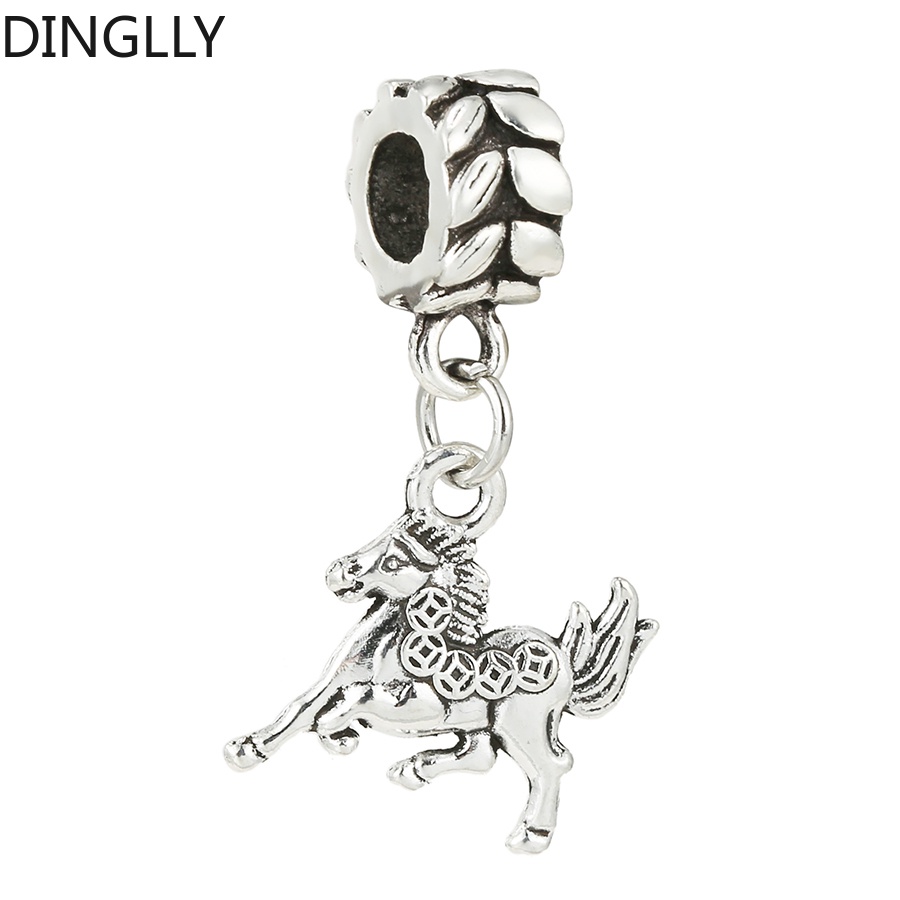 dinglly-จี้รูปสัตว์-เต่า-โลมา-สุนัข-แมว-สีเงิน-สําหรับทําเครื่องประดับ-diy