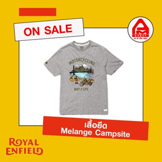 เสื้อยืดผ้าฝ้าย 2023 เสื้อยืด Royal Enfield ลาย Melange Campsite