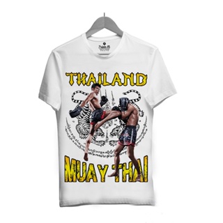 เสื้อยืดผ้าฝ้าย 2023 เสื้อยืดราคาถูก ลายแม่ไม้มวยไทย  มีสีขาวและเทา  (Muai Thai4)