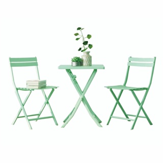 Electrol_Shop-SUMMER SET ชุดโต๊ะสนาม 2 ที่นั่ง รุ่น GREENERY โต๊ะ: 60x60x71ซม. สินค้ายอดฮิต ขายดีที่สุด