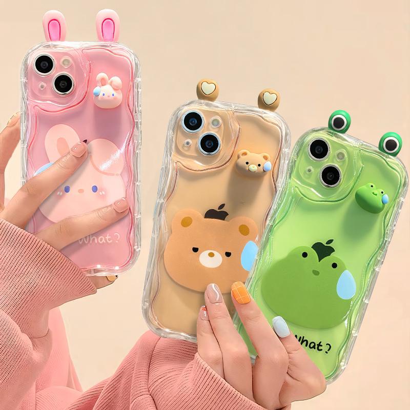 เคสโทรศัพท์มือถือนิ่ม-ป้องกันเลนส์-ลายหูกระต่าย-3d-สําหรับ-oppo-a57-2022-reno-4-5-6-7-pro-7z-8z