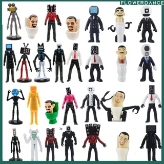 12pcs Skibidi ห้องน้ำ Action Figure Speakerman Tv Man Monitor Man ตุ๊กตาของเล่นสำหรับเด็กของขวัญคอลเลกชันดอกไม้