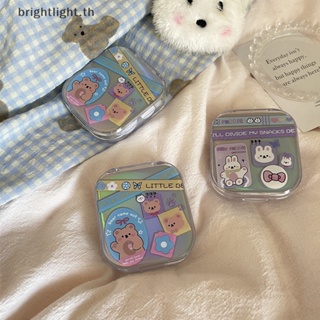 [Brightlight] กล่องเก็บเลนส์ แบบพกพา ลายหมี เรียบง่าย สไตล์เรโทร [TH]