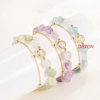 Daron ผู้หญิง สร้อยข้อมือจีน ปรับได้ ย้อนยุค เครื่องประดับ โชคดี โอนสองชั้น ของขวัญเพื่อน สายรัดข้อมือ