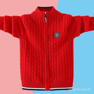 เสื้อกันหนาวคาร์ดิแกน ผ้าถัก แบบหนา ขนาดใหญ่ ระดับไฮเอนด์ แฟชั่นทันสมัย เหมาะกับฤดูใบไม้ร่วง และฤดูหนาว สําหรับเด็ก