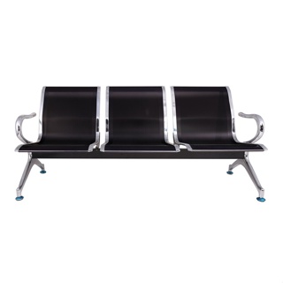 Electrol_Shop-SMITH เก้าอี้แถว 3 ที่นั่ง รุ่น SJ8888C-BK ขนาด 68×175×77ซม. สีดำ (1/3) สินค้ายอดฮิต ขายดีที่สุด