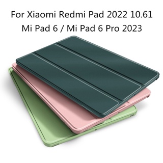 เคสแท็บเล็ต หนัง PU น้ําหนักเบา พร้อมขาตั้งแม่เหล็ก สําหรับ Xiaomi Redmi Pad 6 10 6 นิ้ว 2022 6 2023