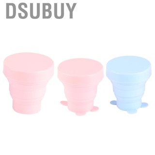 Dsubuy Portable Folding Cup  Expandable Silicone Water Collapsible Travel Mug for Outdoor Camping Picnic Household