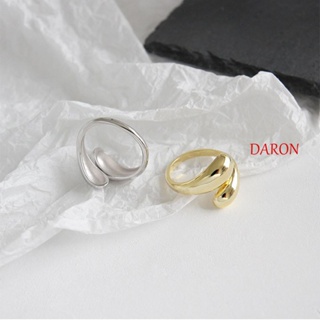 Daron แหวนนิ้วมือ รูปทรงเรขาคณิต สไตล์วินเทจ เรียบลื่น อินเทรนด์ สําหรับผู้หญิง งานแต่งงาน ปาร์ตี้