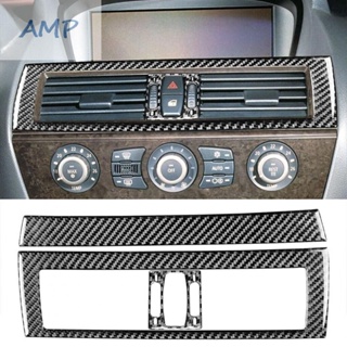 ⚡NEW 9⚡3Pcs Carbon Fiber Center Air Vent Interior Trim For BMW 650i 645Ci E63 M6 04-10