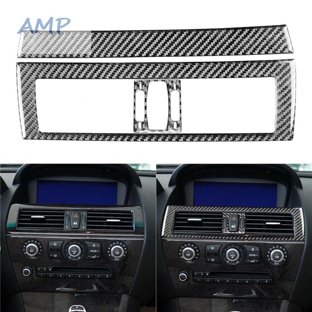 new-9-3pcs-carbon-fiber-center-air-vent-interior-trim-for-bmw-650i-645ci-e63-m6-04-10