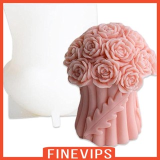 [Finevips] โมเดลช่อดอกกุหลาบ ซิลิโคน เรซิ่น 3D DIY