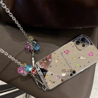 เคสโทรศัพท์มือถือ กันกระแทก ลายกราฟฟิตี้ดาว พร้อมสายโซ่คล้อง สําหรับ Iphone 14pro max 13 12 11 14promax 13 11 12