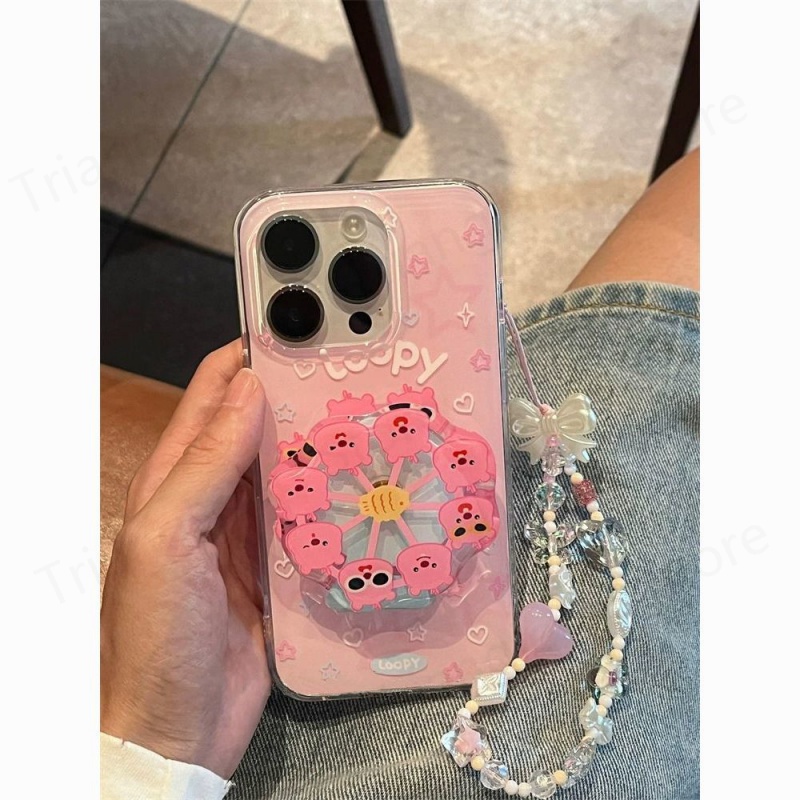 เคสโทรศัพท์มือถือ-กันกระแทก-วงกลม-พร้อมขาตั้ง-สําหรับ-iphone-14pro-max-13-12-11-14promax-14pro-loopy13-12