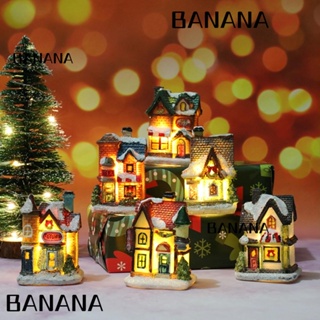 Banana1 โคมไฟบ้านคริสต์มาส LED เรซิ่น ขนาดเล็ก สําหรับตกแต่งบ้าน เฟอร์นิเจอร์ ปาร์ตี้คริสต์มาส